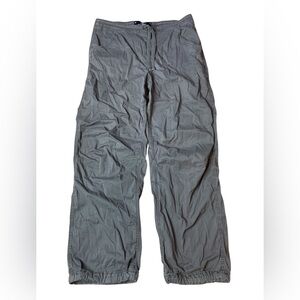 Hollister Adjustable-Rise Parachute Baggy Pants Grey Size M Y2K Gorpcore
